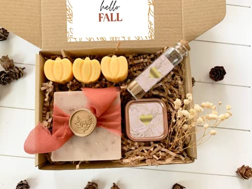 Happy Fall Season Gift Set/Autumn Candle Gift/ 6Oz. Candle And Soap Gift/Warm & Coz Gift/Autumn Self Care Package/Sweater Weather Gift (Thankful) #TOP1