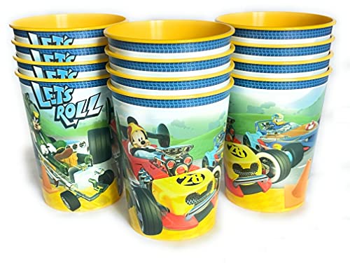 12 X Mickey Mouse Roadster 9 Oz. Favor Cups 12 Count Birthday Party Supplies #TOP1