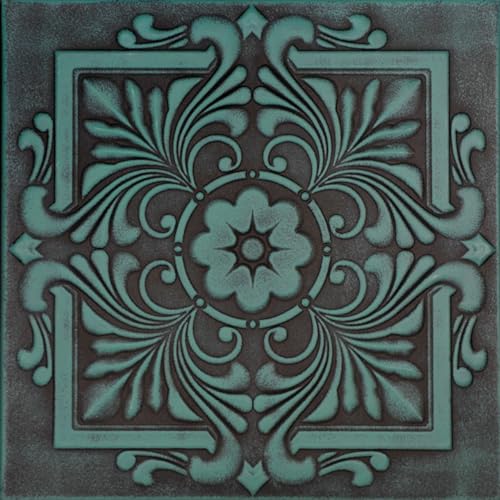 À LA MAISON CEILINGS R14 Victorian Foam Glue-Up Ceiling Tile (256 Sq. Ft./Case), Pack of 96, Antique Green