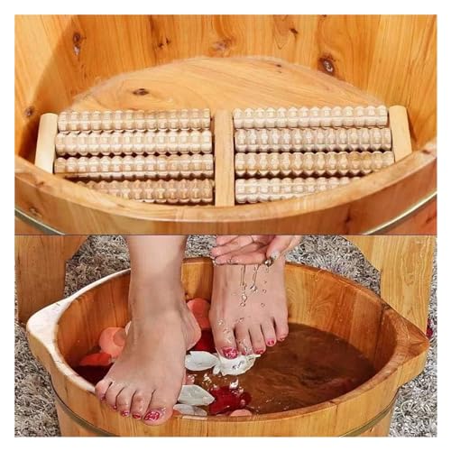 Tina de madera sólida para pies, spa de pies para adultos miniatura 5