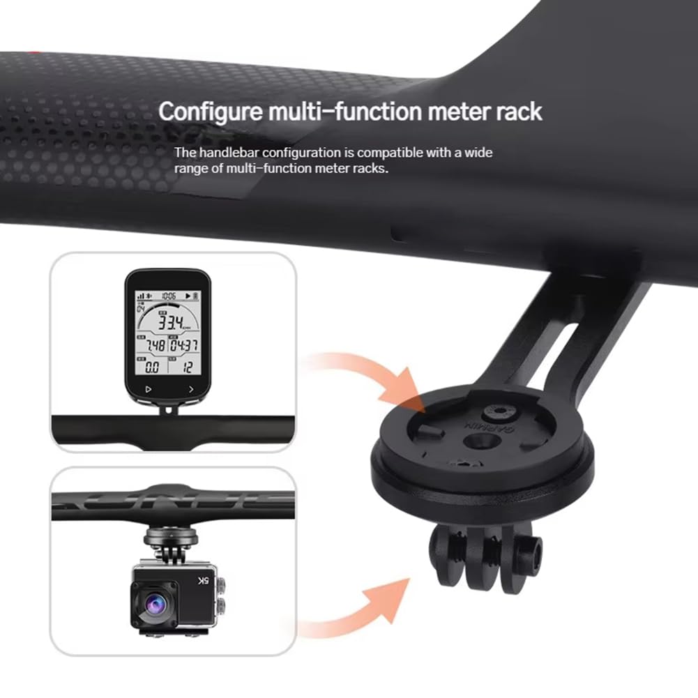 Manillar de Aluminio para Bicicleta de Carretera (23,8 mm, Integrado, 400 mm): Accesorio Ligero para Ciclismo de Carretera.
