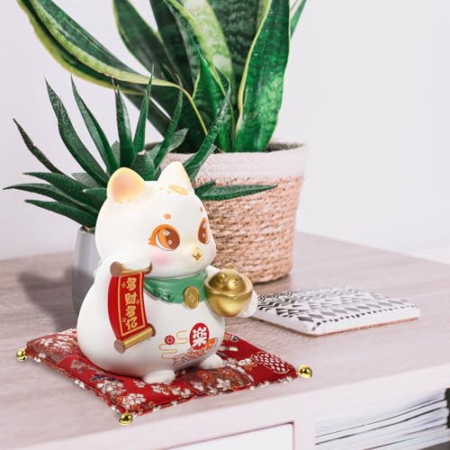 Figurine chat amulette en résine légère, le cadeau déco idéal