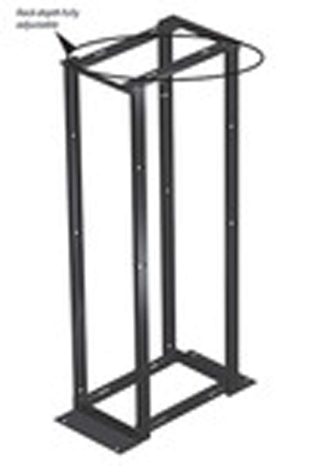 Hoffman E4DRS19FM45U 4 Post Rack, Sq. H, 19