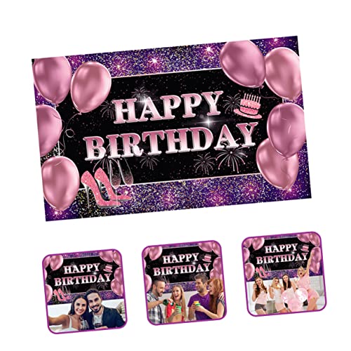 OSALADI 2 Unidades Pano De Fundo De Aniversário Feliz Aniversário Banner De Parede Banner De Anivers
