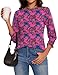 IECCP Work Blouses for Women Fashion 2026 Womens 3/4 Sleeve Tops Smocked Top Ruffle Tops Summer Blouses for Women 2026