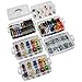 LifeSmart USA Stackable Storage Container Clear 60 Adjustable Compartments Compatible with Lego Dimensions Arts and Crafts Piping Tips Hardware Storage and More (Standard 6 Tier)