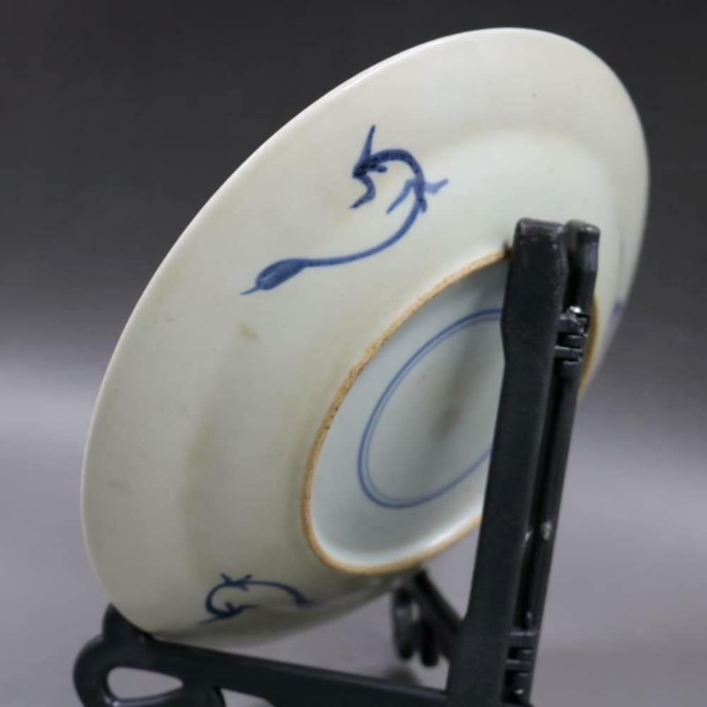 21cm Assiette à Motif De Fleur Et D’Oiseau en Porcelaine Bleue Et Blanche De Jingdezhen