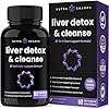 NutraChamps Liver Cleanse Detox & Repair Formula, 20+ Herbs: Milk Thistle Extract with Silymarin, Artichoke, Dandelion, Chicory Root Powder, Liver Support Pills Supplement, 60 Capsules