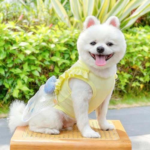 Robe bubble chat enfilage facile avec volants bleu taille S