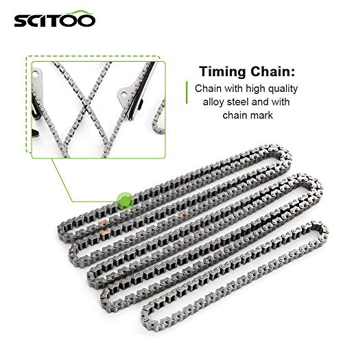 Scitoo Ts21178 Engine Timing Chain Kit Sets Replaces For Kia For Hyundai Sedona Sorento Santa Fe Veracruz Azera Genesis Genesis Coupe Sonata Amanti Borrego Entourage 3.5L 3.8L 3.3L #TOP4