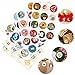 LEMESO Autocollant Chiffre Noël, Autocollant Calendrier de l'Avent, 4 Feuille Gommettes Autocollantes Chiffre Décoratif DIY pour Cadeau Boîte Sac Bonbons Calendrier de Noël