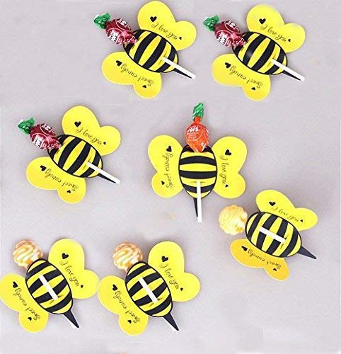Lollipops Cards,Super Cute Candy Lollipop Perfect for Baby Shower, Wedding and Birthday Party Decoration-(Approx.50PCS) (Yellow)