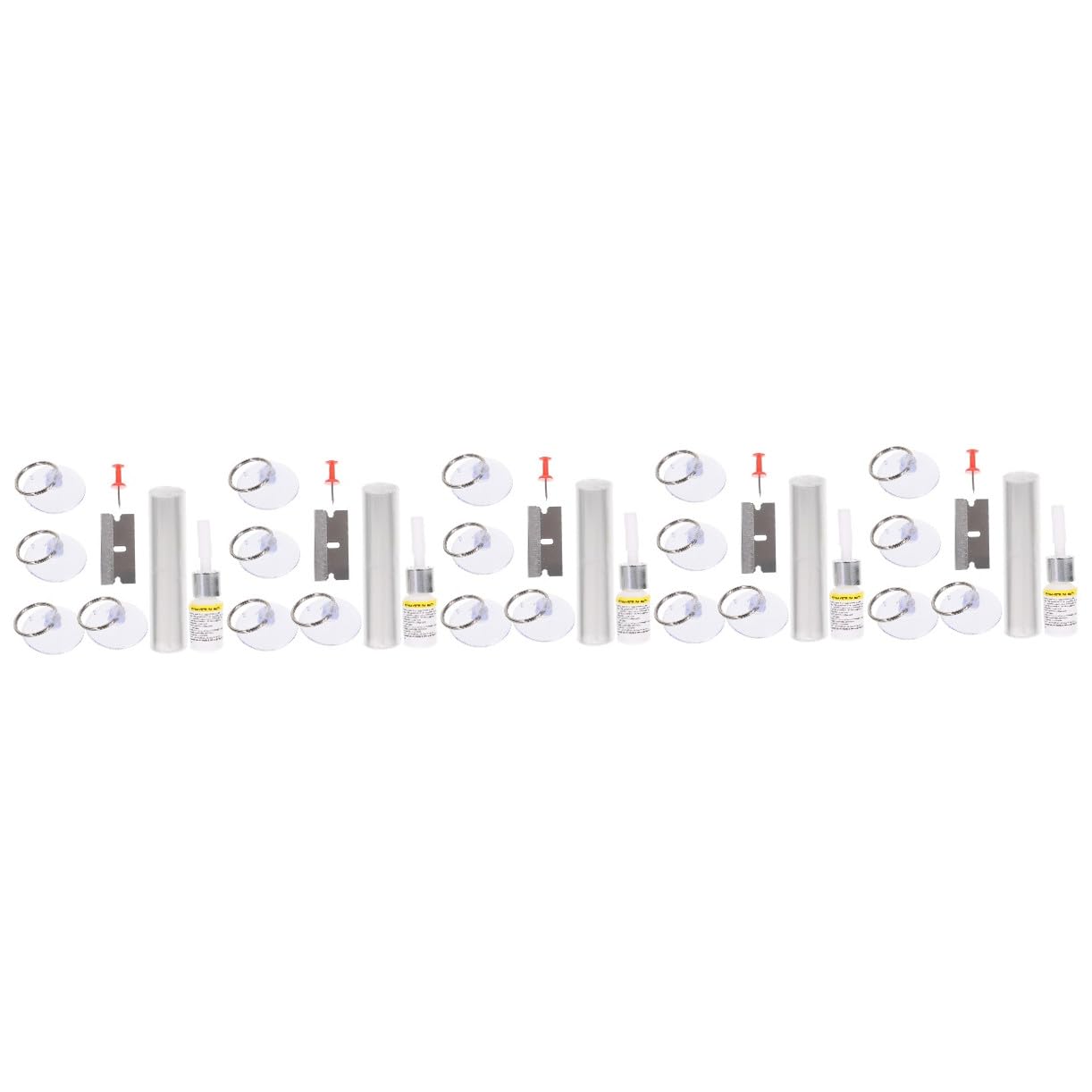 iplusmile 5juegos Kit De Reparación De Parabrisas Reparador De Grietas De Vidrio para Autos Portátil y Eficaz Solución Rápida para Daños Parabrisas Incluye para Reparación De Chips y