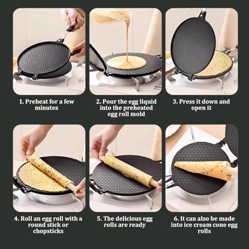 KUYYFDS Tortilla Press Dough Press for Tortillas & Flatbreads Non Stick Cast Iron Dough Maker with Handle Kitchen Tool for Tacos Roti Empanadas
