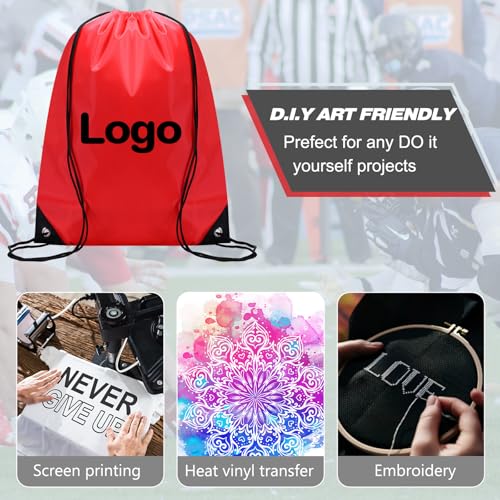 Image of Shappy Drawstring Backpack Bulk Sports Gym Cinch Bag Polyester String Bag for Men Women(20 Colors,400 Pcs)