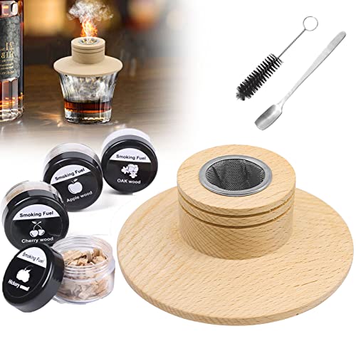 Kit de ahumador de cóctel, bebidas y cócteles con 4 latas de chips de madera, kits de ahumador frío antiguo para cócteles, whisky, vino, bourbon, café, queso, carne y más Cover