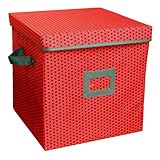 BlissfulAbode Aufbewahrungsbox für Weihnachtsschmuck: für 64 Ornamente, wasserdicht und leicht zugänglich