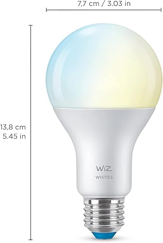 Miniatura 2 de WiZ 100W Eq. (14.5W) A21 bombilla inteligente LED blanca sintonizable – Paquete de 1 – E26 – Interior – Se conecta a tu Wi-Fi existente – Control