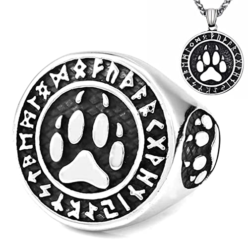 Bagues uniques avec collier pendentif look biker rock et vintage