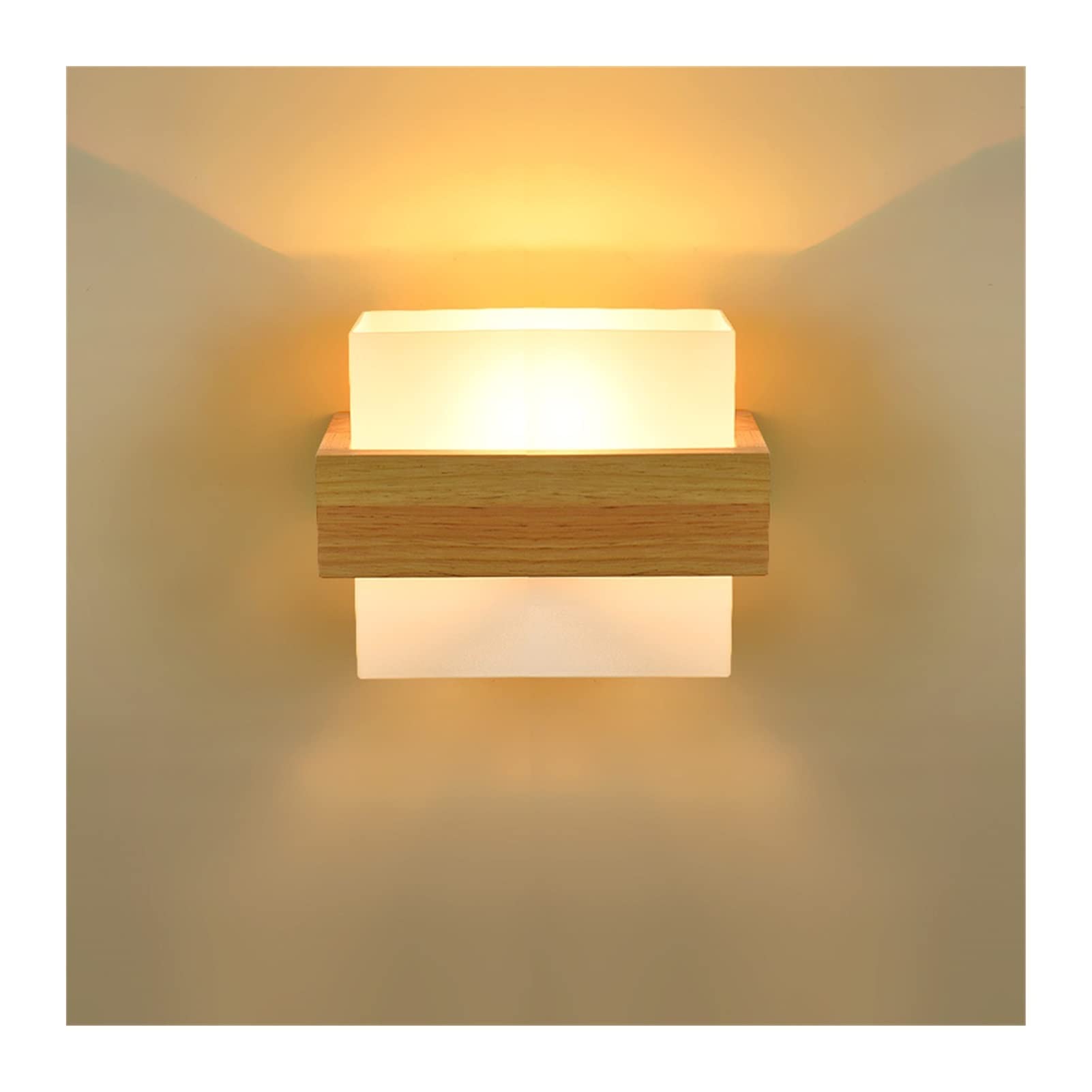 Wall lamp, Japanese Decoration Bedside Wooden Wall Lights Bedroom 110V 220V Restaurant Home Balcony LED Corridor Wall Lamp
