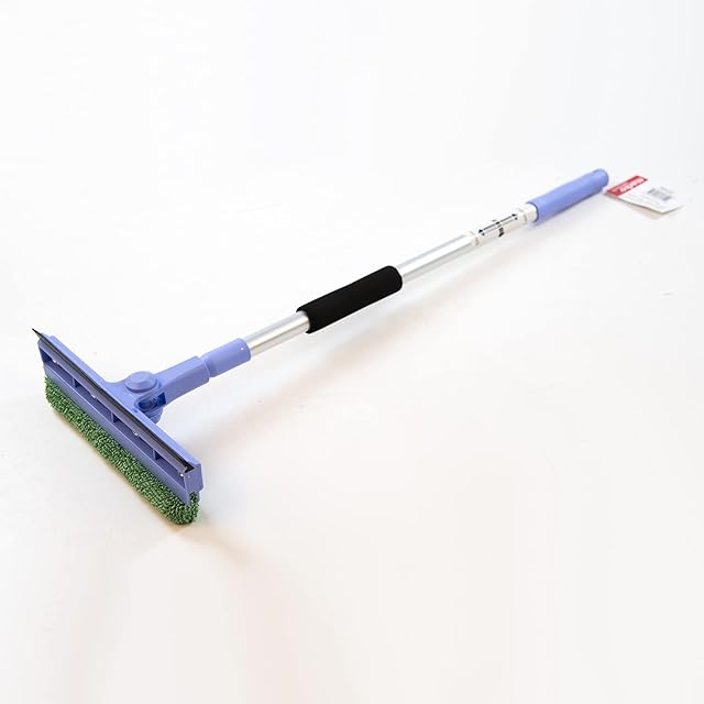Marko 25cm Squeegee Telescopic Handle Swivel Head Sponge Extendable Window Cleaner Wiper