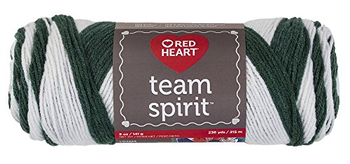 RED HEART Team Spirit Yarn, Green/White