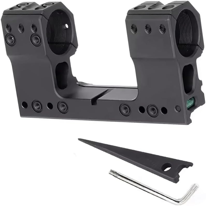 30mm One-Piece Cantilever Scope Mount，Tactical 1.93" Center Height Dual Scope Ring Riflescope Optic Mount Base，Aerospace Precision Machined，Fits 20mm Picatinny & Weaver Rails，Black