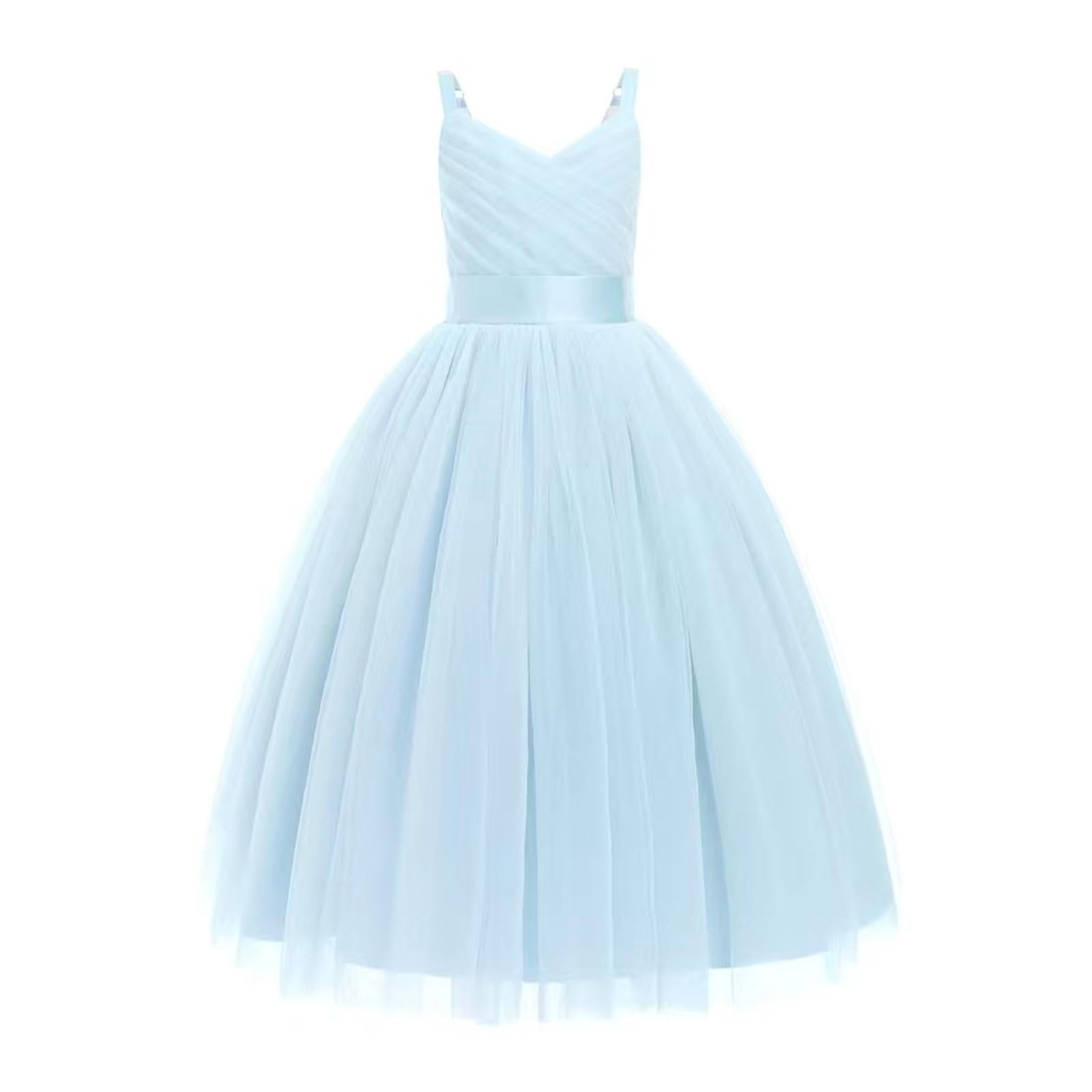 Kleider Mädchen Teenager - Kindermode Mesh Spitze Strapskleid Puffy Kleid Geburtstagskleid (3 14 Jahre Alt) Geldbeutel Mit Kette