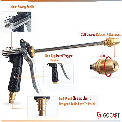 GOCART WITH G LOGO High Pressure Brass Nozzle water sprayer Car/Bike/Gardening Wash