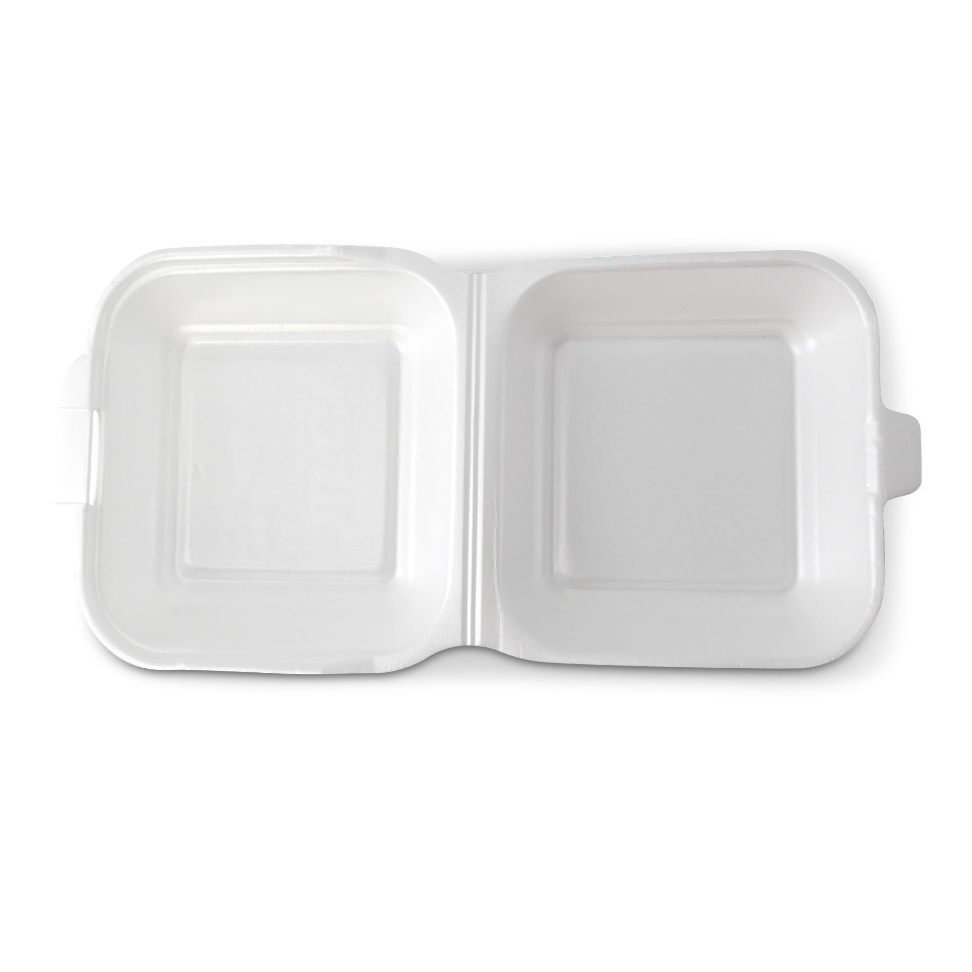 Burgerboxen 500 St 15x15x7 cm weiß - Snackbox, Einwegbehälter mit Deckel, to go Boxen, Snack Container - Geschäumt (XPS) - Food Box für Gastronomie, Lieferdienst, Take-away, Imbiss, Catering