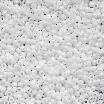 Toho Round Seed Beads 15/0#41 Opaque White 8 Gram Tube