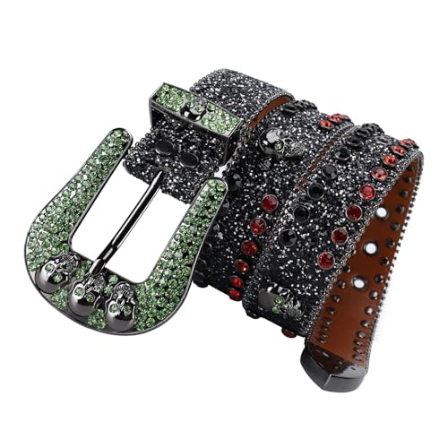 Ceinture en cuir cloutée ajustable pour en finir avec les tenues trop basiques et ternes