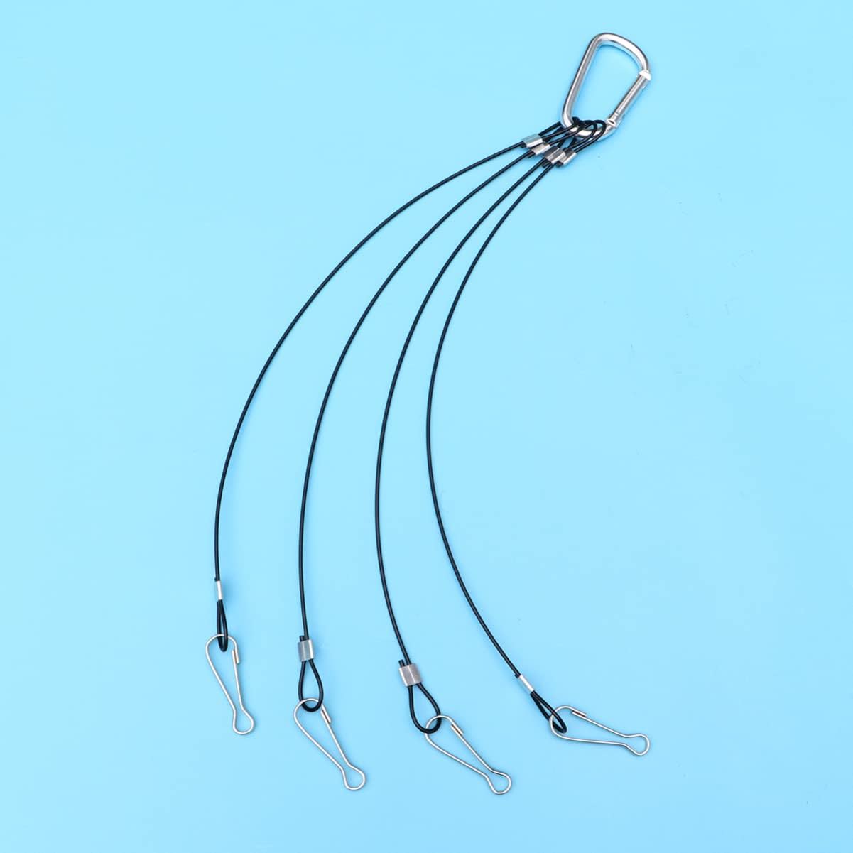 4pcs Led Grow Light Hanging Kit Plant Wire Rope Hooks Thick Long Safe Steel Rope for Indoor Plants