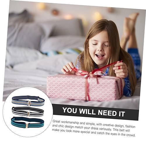 GALPADA 1Set Elastic Waist Belts Comfortable Belts for Boys Durable Woven Random Colors for School Casual Wear4