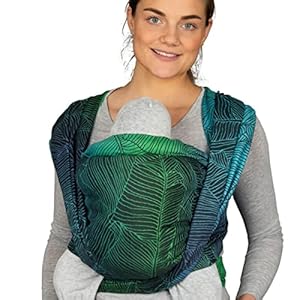 Hoppediz gewebtes Baby-Tragetuch ab Geburt, Neugeboren bis Kleinkind, 100% kbA-Baumwolle (Bio), Grenada black 5,40 m