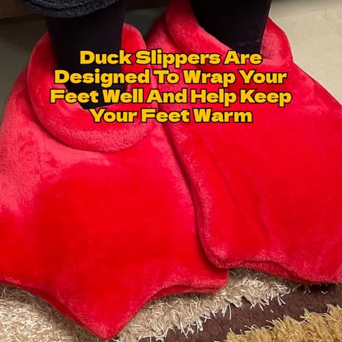 Duck Slippers - Soft Comfortable Household Shoes, Novelty Duck Feet Slipper with Cute Cartoon Ducks Feet3