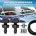 Vkinman 2pcs Front Windshield Washer Nozzles, Windshield Washer Nozzle Kit, Fluid Hose and Windshield Washer Nozzles Wiper Spray Replacement for Most Cars