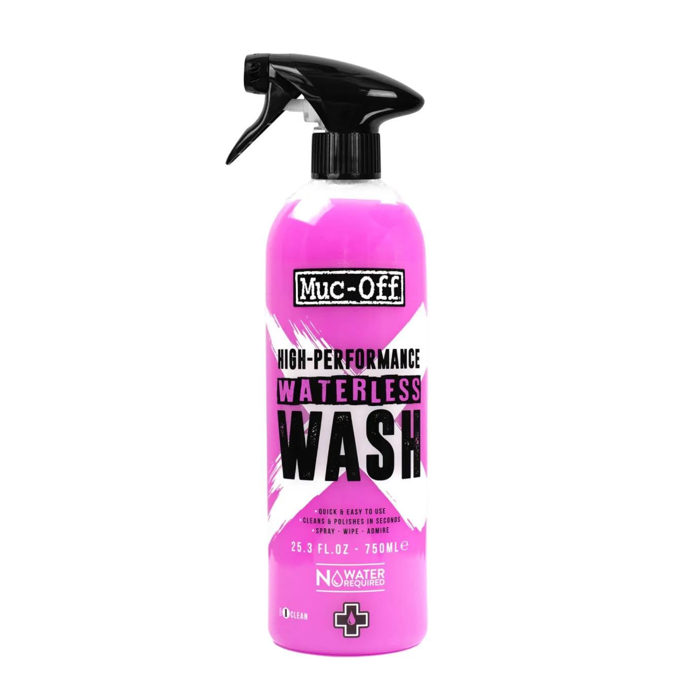 High Performance Waterless Bike Wash 750ml (Pack of 1) | Spray & Wipe Bike Cleaner | No Water Needed | Safe on Carbon Fibre | Cleans & Polishes with a Streak-Free Finish
