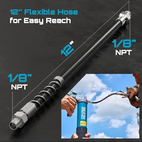 Seesii Grease Gun Accessory Kit w/ Quick-Release Coupler, 90 Adapter and 12 Flexible Hose 12.73 + Free Shippin + 50% Off Code VKBD935W - image 6