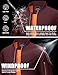 CRYSULLY Men's Fashion Casual Coat with Zipper Pockets Solid Winter Jacket Wine Red