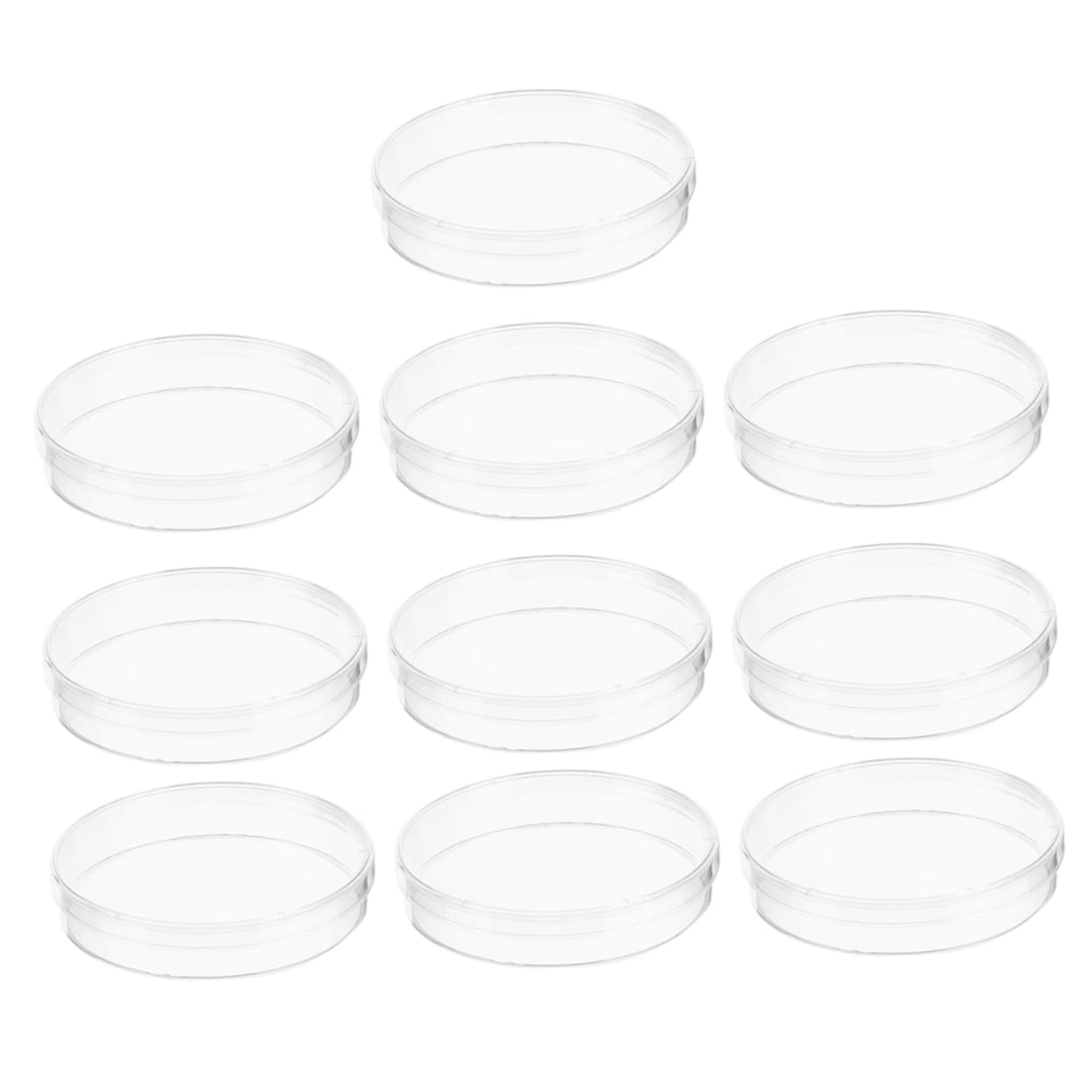 Gatuida 40piezas Placas De Petri Transparentes De Plástico Duro Con Tapa Para Experimentos Científicos y Cultivo Celular Laboratorios y Escuelas