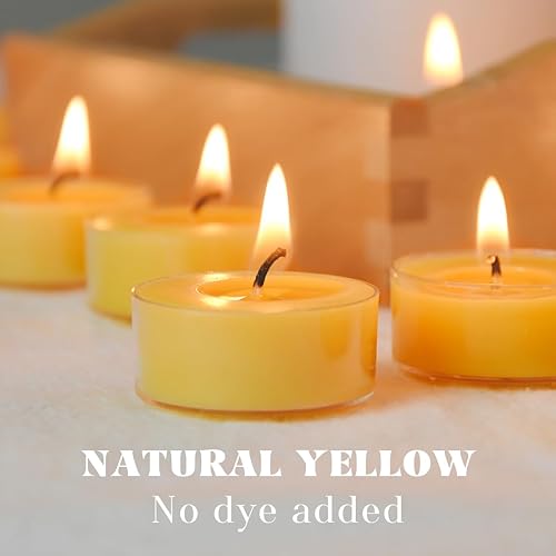 Miniatura 2 de 12 velas de cera de abeja natural, vela orgánica, aroma a miel, sin humo, combustión limpia