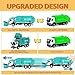 FUBARBAR Metal Garbage Truck Toy Model – 1:43 Diecast Recycling Waste Transport Truck with Trash Bin, Pull Back Model Car Toy for Kids Boys (Blue)
