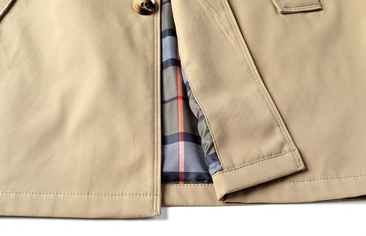 Generico Trench Uomo, Cappotto Mod Di Media Lunghezza Monopetto Con Revers, Giacca Con Tasche, Classico Spesso, Casual Da Lavoro, Elegante, Vestibilità Aderente, Soprabito