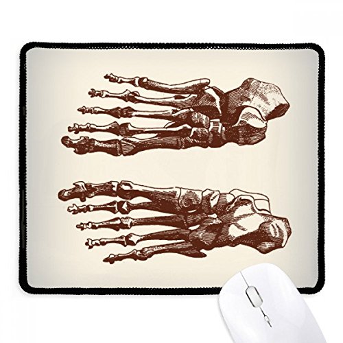 Mousepad de Hueso de Pie Negro: Alfombrilla Antideslizante y Confortable de Juego y Oficina