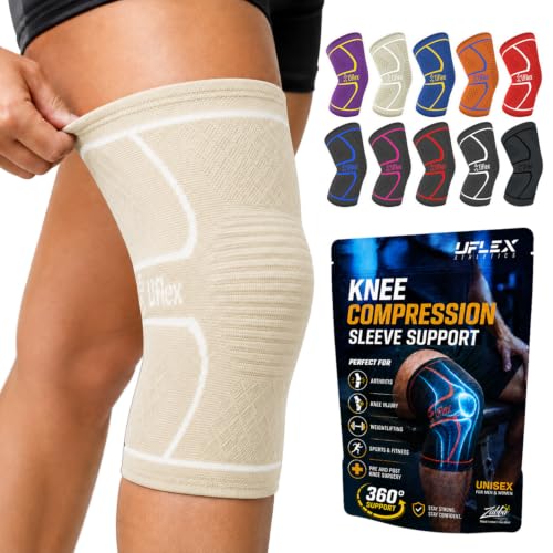 Image of Knee Brace for Men and Women Knee Compression Sleeve Knee Support Wraps for Arthritis Joint Pain Relief, Workout, Swelling, Sports, Circulation, Running, Recovery for ACL & Meniscus Tear