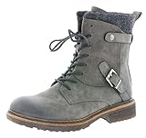 Rieker Damen Stiefel, Klassische Stiefel, Farbe: Grau (smoke/smoke/anthrazit ), Damen-Schuhe