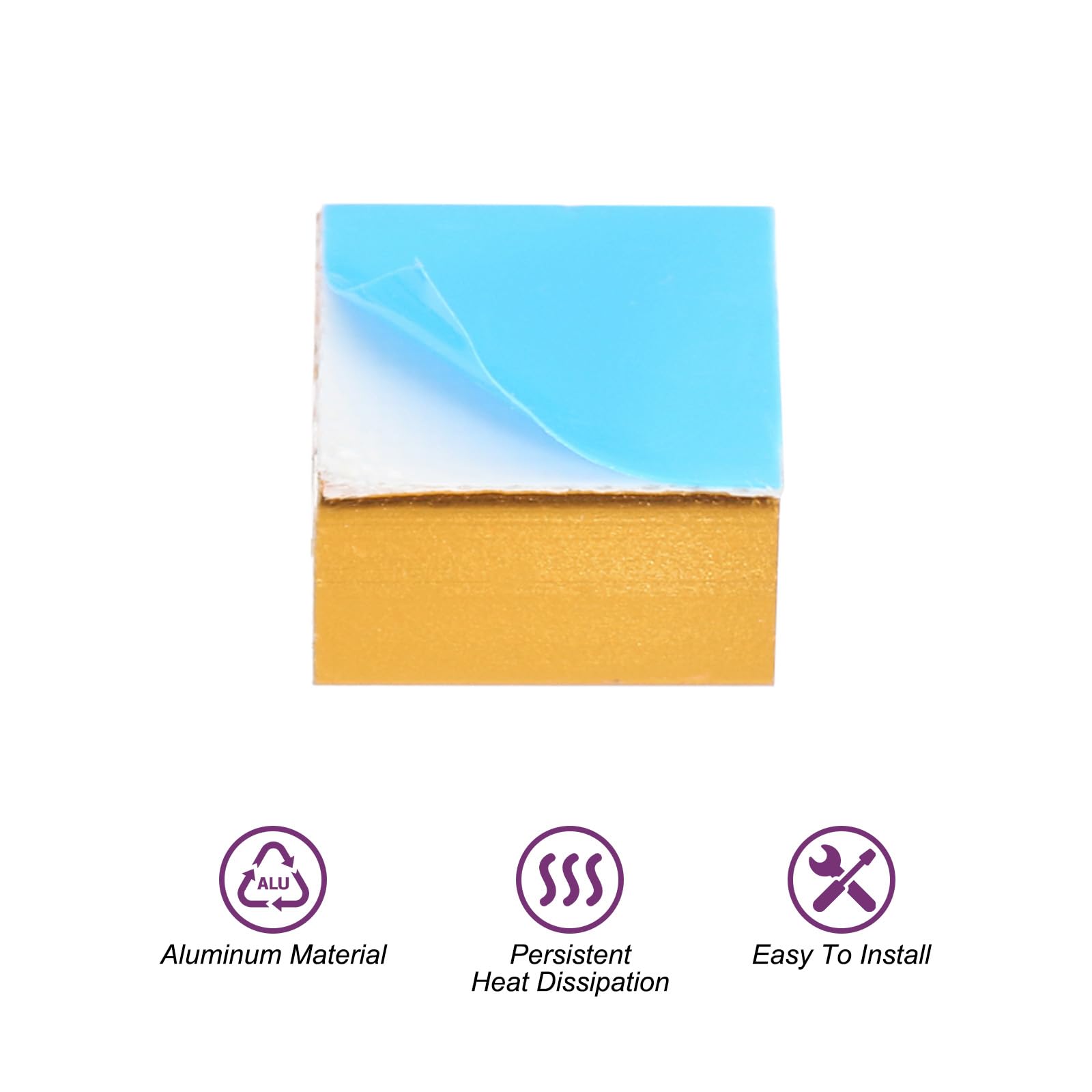 QUARKZMAN Aluminium Koellichaam 9x9x12 Mm Met Thermische Tape – Voor CPU, Transistor, FET, IC En Versterker (zwart, 22 Stuks)