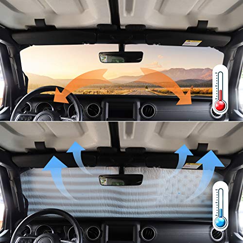 Windshield Sunshade Car Sun Shade Heat Shield Custom-Fit Sunshade Sun Visor Mat For 2018-2020 Jeep Wrangler Jl Jlu Jt, Usa Flag #TOP4