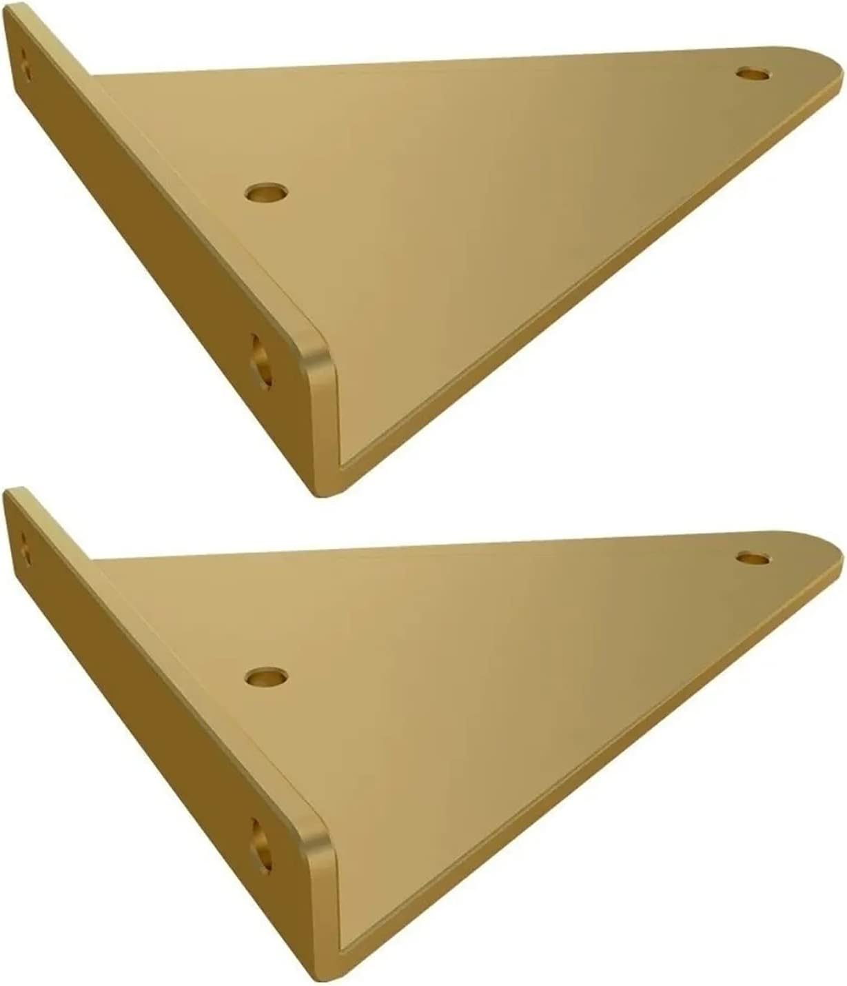 Metal Shelving Supports，Heavy Duty Shelf Bracket Floating Triangle Shelf Bracket, Hidden Shelf Supporter, Bedroom Bathroom Living Room Diy Decorative Shelving Brackets for Walls, 2 Pcs(17x13cm/6.7x5.1